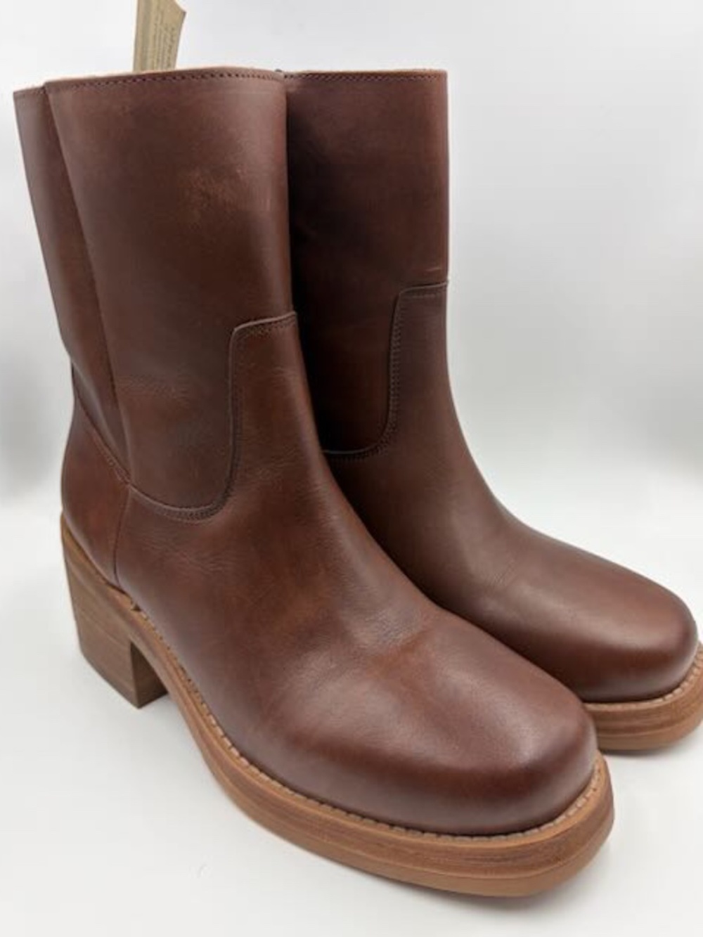 Dingo Women Roxy Booties Brown Leather Zipper Boots Size 9 M